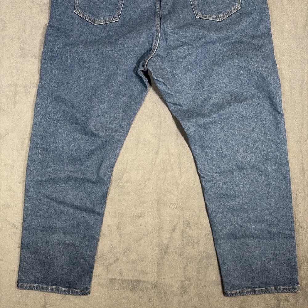 Wrangler Five Star Mens Relaxed Fit 42x30 Dark Wash Denim Blue Jeans NWT - Picture 7 of 8